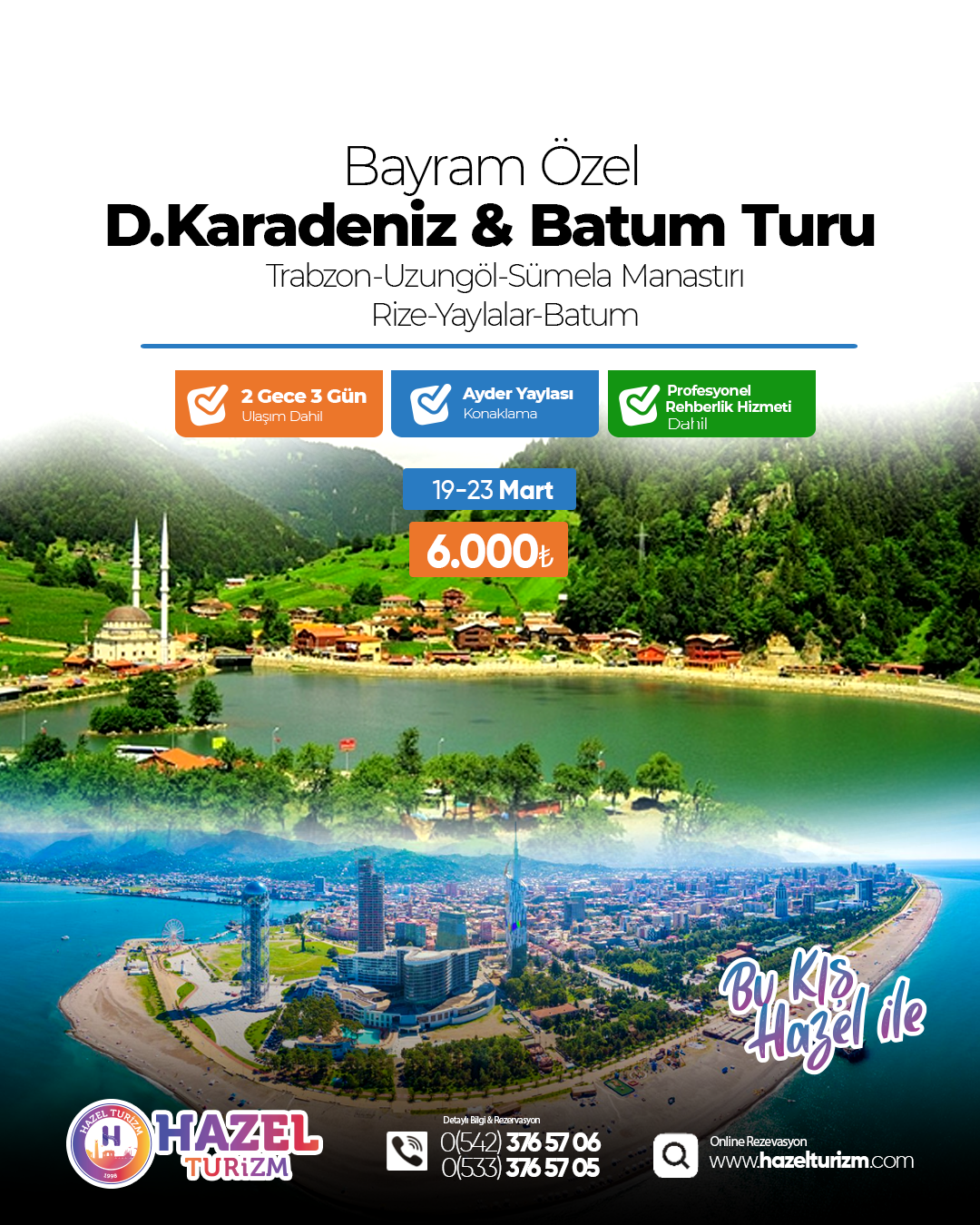 DOĞU KARADENİZ & BATUM TURU 